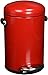 simplehuman Round Retro Step Trash Can, Red Steel, 4.5 L / 1.2 Gal