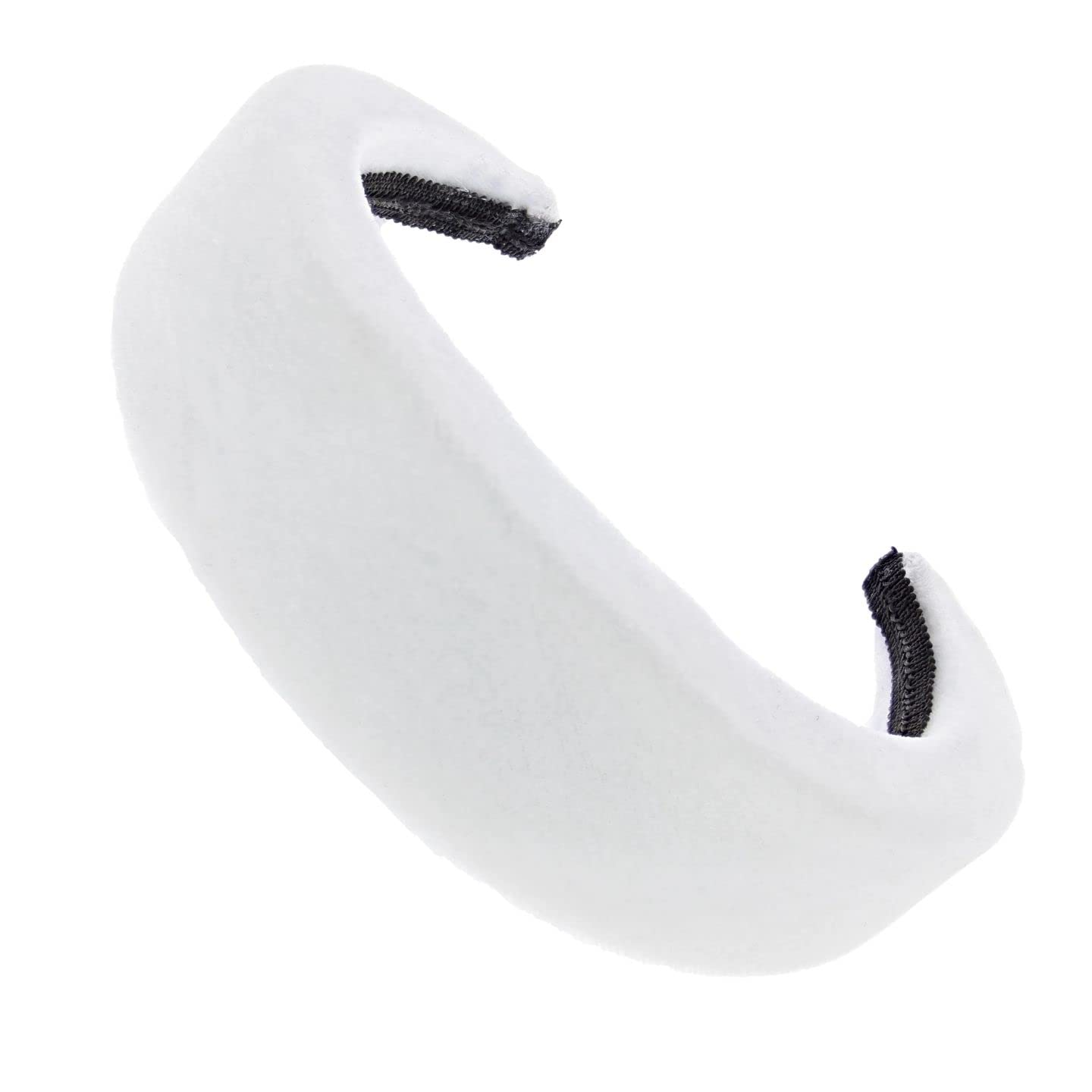 Topkids Accessories Velvet Padded Alice Headband Hairband Hair Band Head Band Women Girls 90s 80s 70s 60s Wedding Hen Party Bridal Festival Adult Wonderland Thick Wide (5cm White)