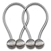 Curtain Tiebacks Magnetic Curtain Holdbacks for Draperies,Sheer Panels and Blackout Without Drilling 1 Pair (Silver)