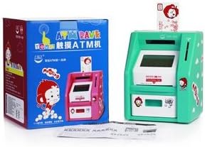 amazon 色おまかせ 貯金箱 atm 自動 計算 硬貨識別 セキュリティ atmメモリーバンク 緑 貯金箱 おもちゃ