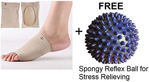 IMPORTIKAAH Arch Support Flat Feet Pain Relief Plantar Fasciitis Foot Shoes Gel Insole (1 Pair) with Spongy Spikes Reflex Ball for Stress Relieving Massage, Sensory Stimulation