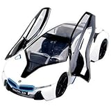 NuoYa001 Display 1:32 BMW i8 White Alloy Diecast car model Collection with light&sound