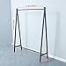 GWH Urban Iron Clothing Racks 59in,Commercial Clothes Racks for Hanging Clothes,Modern Metal Heavy Duty Garment Rack,Portable Retail Display Rack Standing Clothes Rack(Black)