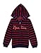 Nautica Girls' Long Sleeve Hoody, Medium Navy Stripe, 6