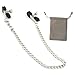 Dress Accessories Two Flat Clamps Chain and Free Jewelry Bag