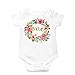 Boho Wreath One Girls 1st Birthday Bodysuit for Girls First Birthday Outfit White Bodysuit 18 Months