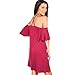 Dreaweet Women's Cut Out Trumpet Sleeve Strap Off Shoulder Casual Loose Dress