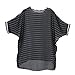 Yonala Women's Classic Striped Tassel Chiffon Beachwear Bikini Swimwear Cover Up Black-stripe One Size