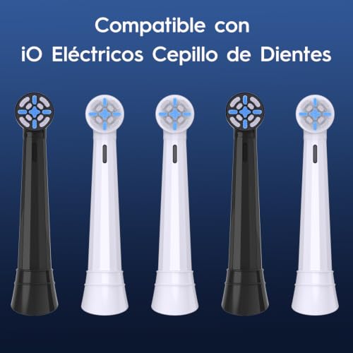IO Replacement Brushes Compatible with Oral B Electric Brushes, Medium Bristle Heads Compatible with Oral B IO 2/3/4/5/6/7/8/9/10 (10 Black)
