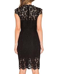Vestido de dama de cóctel elegante y con flores y lazos, sin mangas, con cuello redondo, largo de fiesta