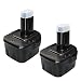 12 Volt 3.6Ah for Dewalt 12V Battery XRP DW9072 DC9071 DW9071 DE9037 DE9071 DE9072 DE9074 DE9075 152250-27 397745-01 dc727 Dewalt 12 volt Cordless Power Tool Replacement batteries 2 Pack