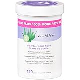 Almay Eye Makeup Remover Pads Oil Free, 120 Count