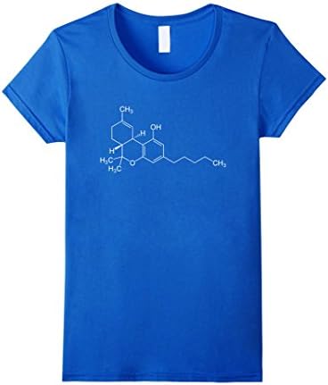 Womens THC Molecule Tetrahydrocannabinol T-Shirt Medium Royal Blue