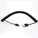 BSHTU 3M/9Ft Coiled USB to Micro USB Cable Spring Spiral USB 2.0 Male to Micro B Male Connector Data Synchronize and Charging Data Extension Cord