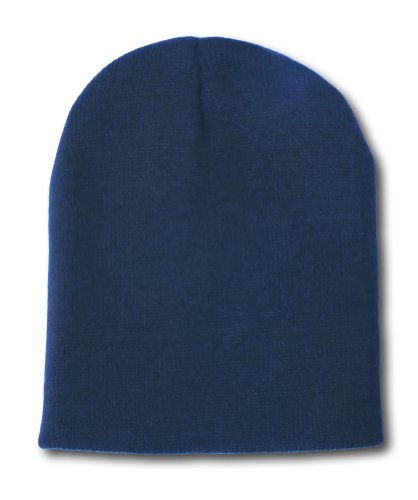Blank Short Beanie Cap- Many Colors Available , Navy