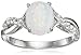Amazon Collection Sterling Silver Created Opal Ring, Size 8