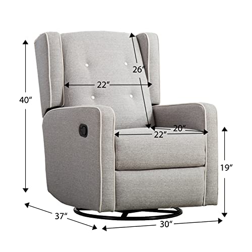 CANMOV Swivel Rocker Recliner Chair, Rocking Chair Nursery Glider