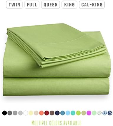 Twin Size Sheet Set - Breathable & Cooling Sheets - Hotel Luxury Bed Sheets - Extra Soft - Deep Pockets - Easy Fit - 3 Piece - Wrinkle Free - Lime Bed Sheets - Twins Sheets 3 PC