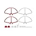 cjc Premium Quality Snap On/Off 4pcs Prop Guards for DJI Phantom 3 Standard, Advanced and Professional Tool-Free Quick Release Disconnect Propeller Protector DJI Phantom 3 Prop Guards - White & Red