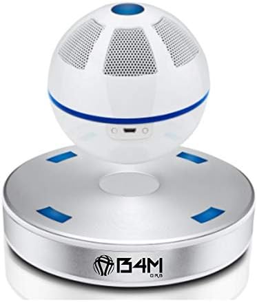 B4M ORB-Ice Silver Portable Wireless Bluetooth 4.1 Floating Sound Levitating Maglev Speaker (NFC)
