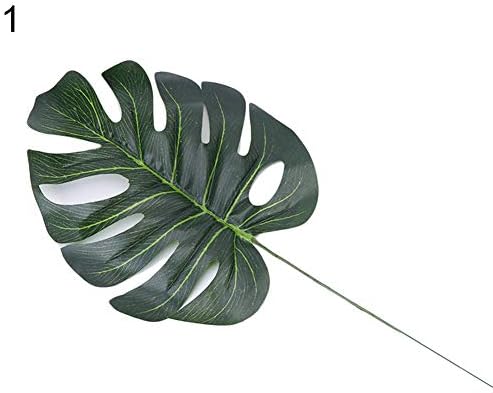 BLagenertJ 1Pc Vivid Fake Monstera Leaf Artificial Plant Home Tabletop Office Decoration Photo Prop - Green