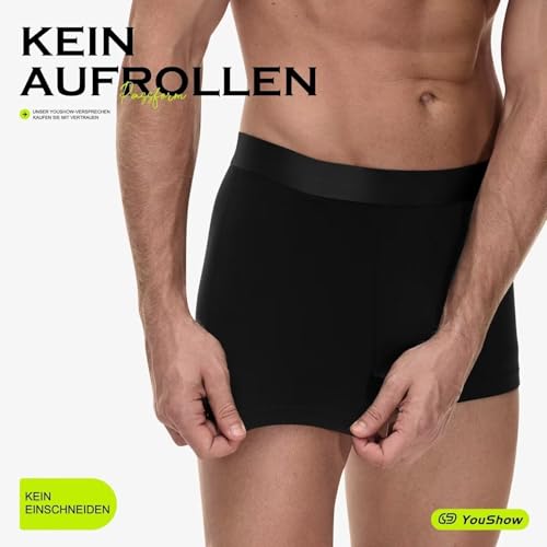 YouShow Mens Boxers Shorts Multipack 6 Pack - Cotton Boxers for Men Underwear Trunks Retro Mens Underpants Tagless Anti Chafing
