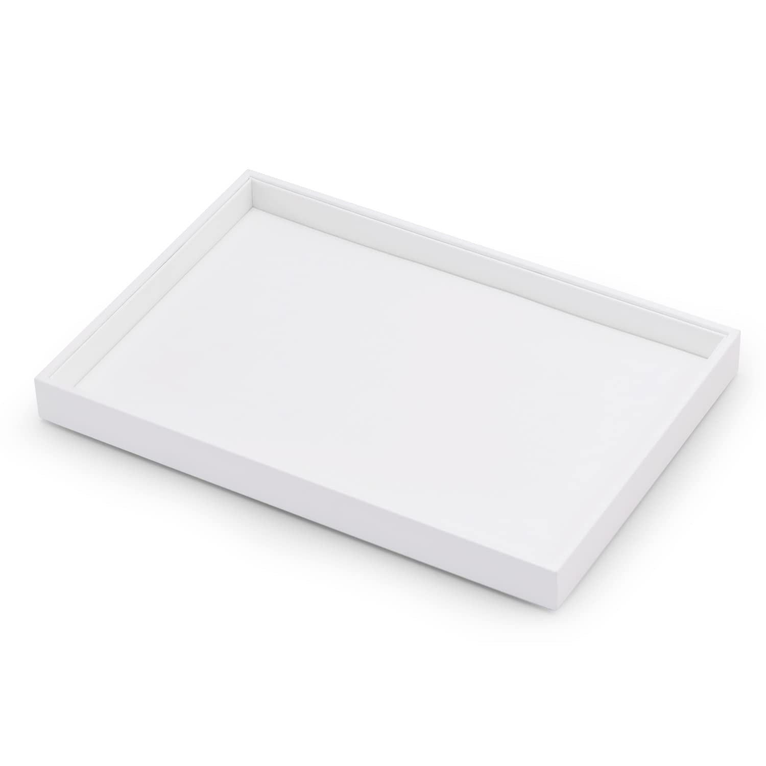 Oirlv PU Leather Jewellery Tray Stackable Jewellery Organiser Tray for Rings Earrings Bracelets Necklace Storage and Display (1 Gird)