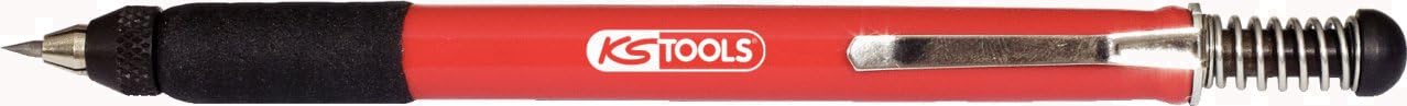 KS Tools 300.0302 Hard metal scriber in ball-point pen form, 150mm, Clear