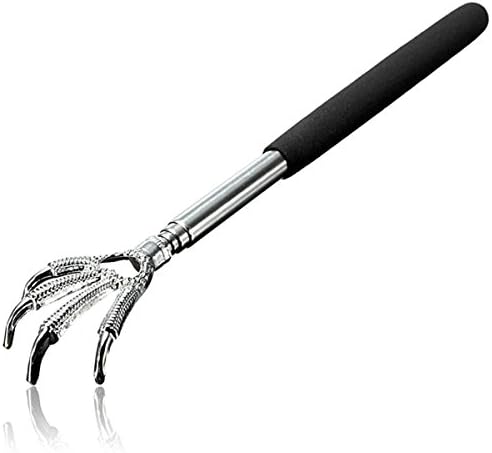 Back Massagers, 22.8 Inches Portable Claw Telescoping Ultimate Stainless Back Scratcher Extendable to 22.8'' Black