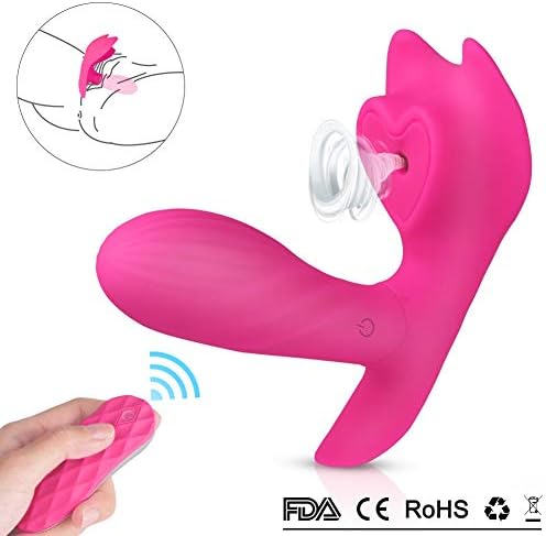 Emffss USB Electric Toy for Women Quiet Powerful Strong Suction with Silicone 10 Multispeed Wireless Remote Vǐberate Toys Mini Vǐbrant Toy for Women