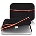 Pawtec Neoprene Sleeve Protective Storage Carrying Case - Compatible with MacBook 13-Inch Pro/Retina/Air - with Extra Storage Pocket for Accessories and Wall Charger (Black)