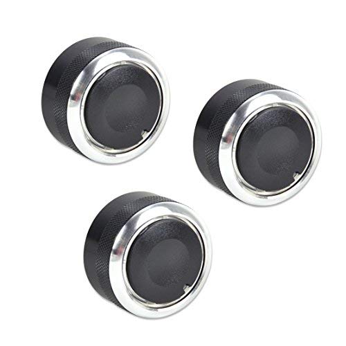 3 PCS Aluminum Alloy Air-Conditioning A/C Knobs Switch Heater Button For Mazda6 Mazda 6 2003 2004 2005 2006 2007 2008