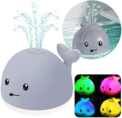 Baby Bath Toys, Whale Automatic Spray Water Bath Toy with LED