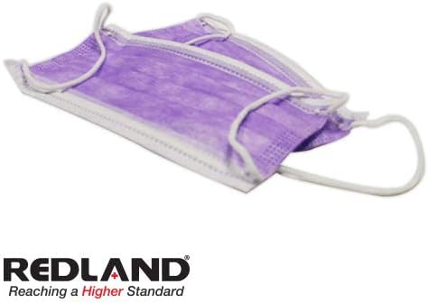 500 Pcs Premium (3-ply) Disposable Earloop Face Masks - Medical Grade- Surgical, Dental, Allergy, Cold, Flu Germ, Andeti- Dust, Airplane Travel - Lavender - (FDA) Redland Dental Products