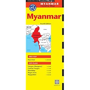 Myanmar Travel Map: (Burma Travel Map) Landkaart – Gevouwen Kaart, 1 april 2014