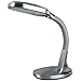 Desk Lamp - Natural Sunlight Lamp with Adjustable Gooseneck - Reading Light for Working, Crafting, Sewing, or Homework by Lavish Home (Silver)