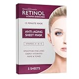 Retinol Anti Aging Sheet Mask, 5 Count