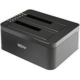 WEme USB 3.0 to SATA Dual-Bay External Hard Drive Docking Station with Offline Clone/Duplicator Function for 2.5 &amp; 3.5 Inch HDD SSD SATA (SATA I/II/ III) Support 2X 8TB &amp; UASP, Tool-Free