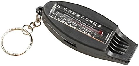 Diamondo 4IN1 Compass Thermometer Whistle Magnifier Versatile with Keychain Travel