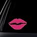 Kiss Mark Lips Car Decal / Sticker - HOT PINK