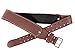 Leather Gold Tool Belt Leather | Padded 3 Inch Tool Belt | Genuine Grain Leather Work Belt 2107 with Double Prong Buckle and 2 Hole Rows | Comfortable Mesh and Foam Padding | Built Tough