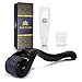 Derma Roller 0.30mm Titanium Micro Needles - Cosmetic Needling Instrument for Face, Beard growth - Free Cleaning cup, Storage case, User Manual, Habit tracker included