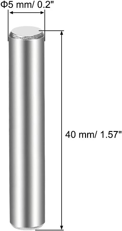sourcing map 5 x 40mm(Approx 13/64") Dowel Pin 304 Stainless Steel Wood Bunk Bed Dowel Pins Shelf Pegs Support Shelves 15Pcs - Image 4