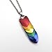 Gay pride pendant, handmade rainbow LGBTQ flag necklace, chainmail dragon scale charm