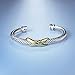 UNY Bracelet Designer Brand Inspired Antique Women Jewelry Cross Cable Wire Bangle Christmas Day Gifts (Single)