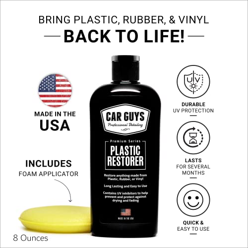CAR GUYS Plastic Restorer Bring Plastic, Rubber, and Vinyl Back to