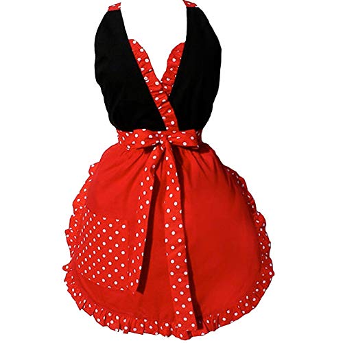 Hemet True Red Polka Dot Apron