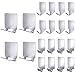 20 Pack Adhesive Hooks, Heavy Duty Wall Hooks Stainless Steel Waterproof Hooks for Robe, Coat, Towel, Keys, Bags, Lights, Calendars, Home, Kitchen, Bathroom