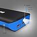 EC Technology 22400mAh Power Bank Ultra High Capacity External Battery 3 USB Port External Battery Pack With LED Flashlight Portable Charger for iPhone, iPad, Samsung, Nexus, HTC and More-Black&Blue