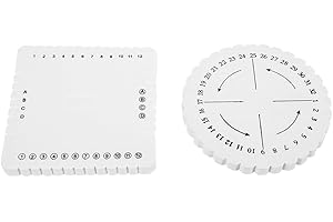 2Pcs Kumihimo Disks Foam Braiding Disk, Macrame Braided Plate String Bracelet Beading Cord Disc Handmade Weaving Disk for DIY